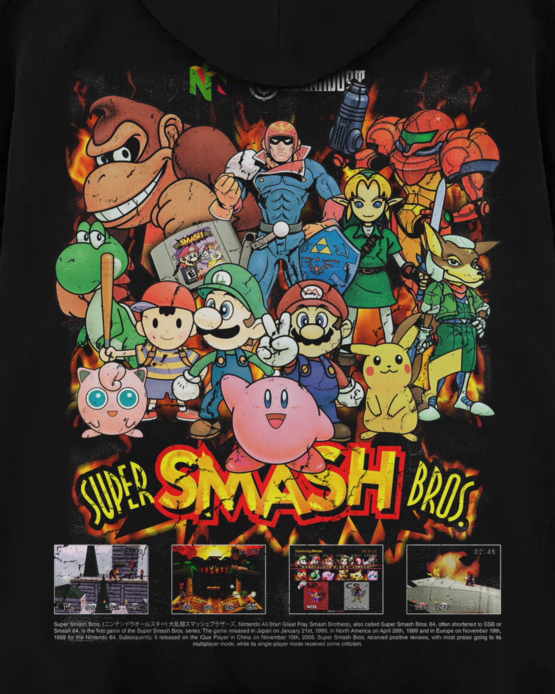 Video Games 'Super Smash Bros 64' Oversized Hoodie